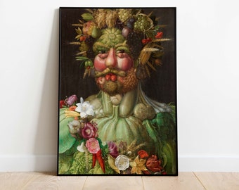 Giuseppe Arcimboldo - Vortumnus, Vegetable Kitchen Poster, Downloadable Art Print, Printable Poster, Instant Download