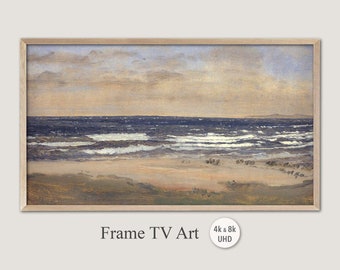 Samsung Frame TV Art, 4k & 8k UHD-2 Digital Wall Art, Skovgaard - Beach at Rageleje, Instant Download