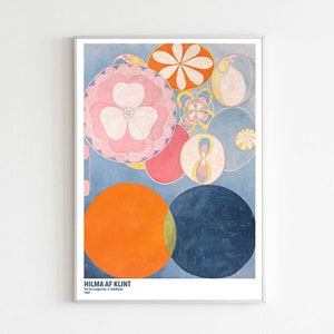 Stampa d/'Arte Astratta Disegno di Arte Moderna Senza Cornice Decorazione O 60x90cm Stampa Hilma AF Klint Hilma AF Klint HJGB Poster di AF Klint Arte Svedese Poster scandinavo