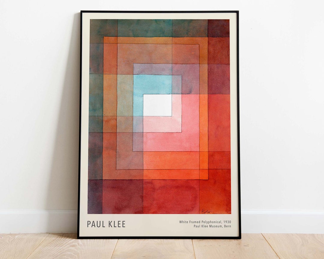 Paul Klee - White Framed Polyphonically Poster, Downloadable Art