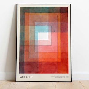 Paul Klee - White Framed Polyphonically Poster, Downloadable Art Poster, Instant Download