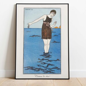 Cartel francés Art Nouveau, George Barbier - Disfraces Parisiens (1913), impresión de arte descargable, descarga instantánea