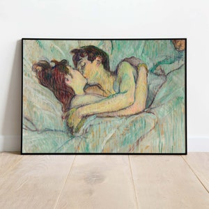 Henri de Toulouse Lautrec - Le Baiser, Póster imprimible, Impresión de arte descargable, Descarga instantánea