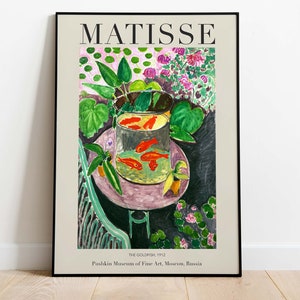 Henri Matisse Exhibition Poster, The Goldfish, Downloadable Art Print, Instant Download image 1