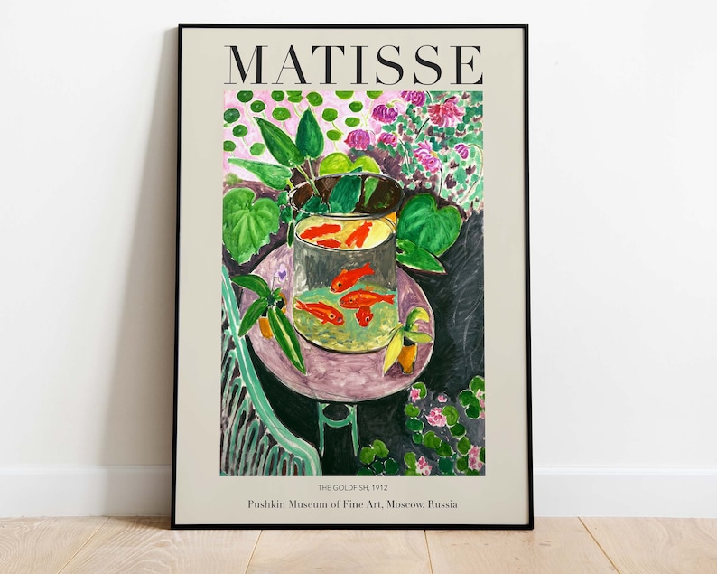 Henri Matisse Exhibition Poster, The Goldfish, Downloadable Art Print, Instant Download image 1