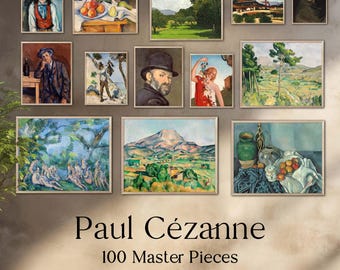 Paul Cézanne - 100 Master Pieces, The Artist's 100 Most Beautiful Works of Art, Downloadable Posters, Instant Download