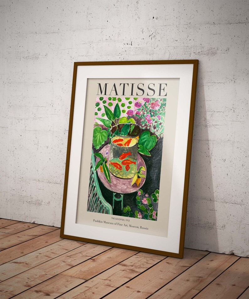 Henri Matisse Exhibition Poster, The Goldfish, Downloadable Art Print, Instant Download image 3