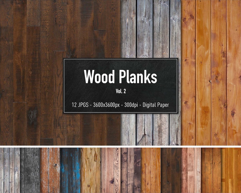 Wood Planks Vol. 2 12 Different Images Digital Paper - Etsy