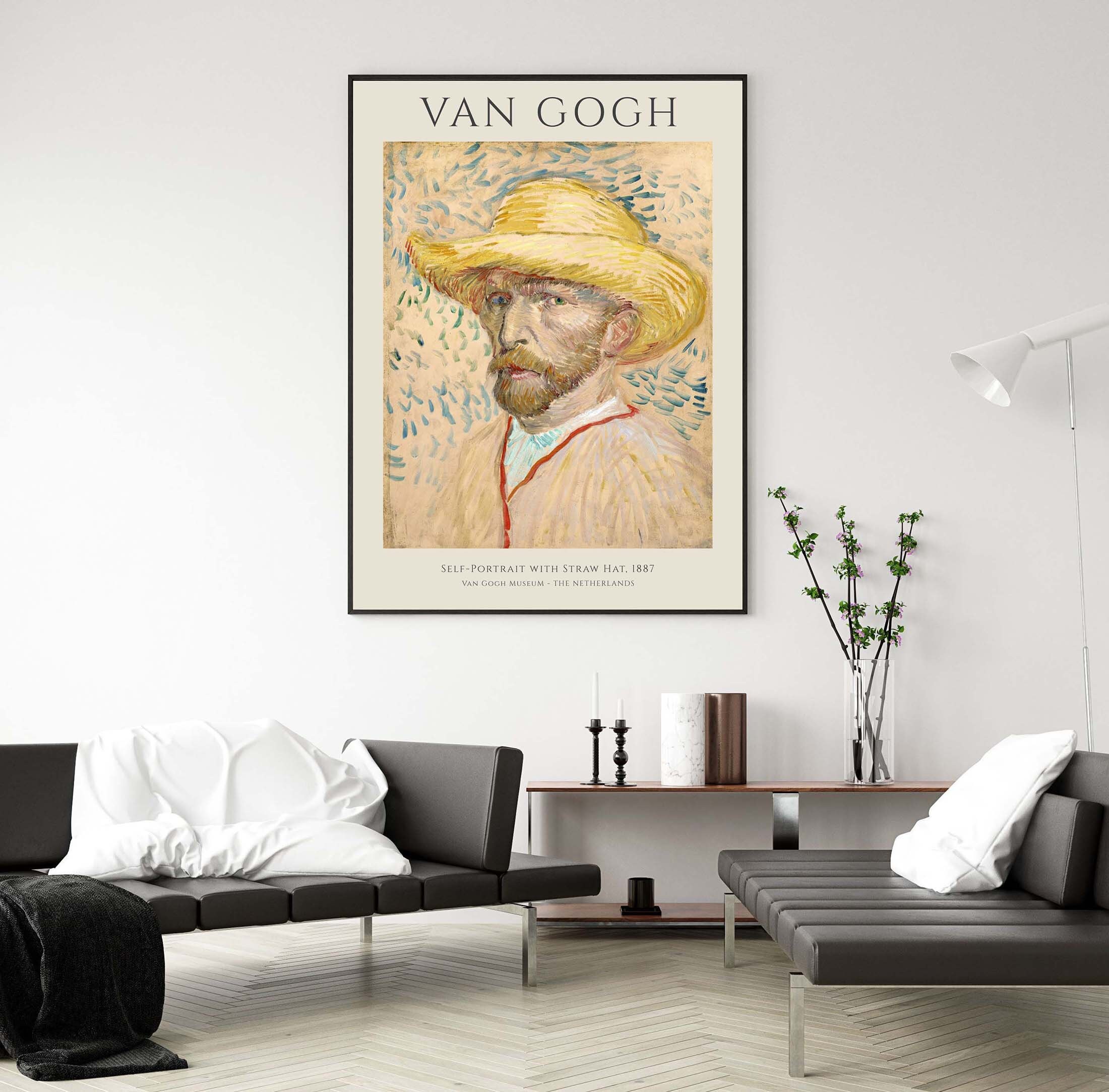 Vincent Van Gogh Poster Self Portrait With a Straw Hat - Etsy