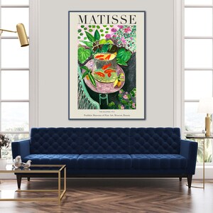 Henri Matisse Exhibition Poster, The Goldfish, Downloadable Art Print, Instant Download image 2