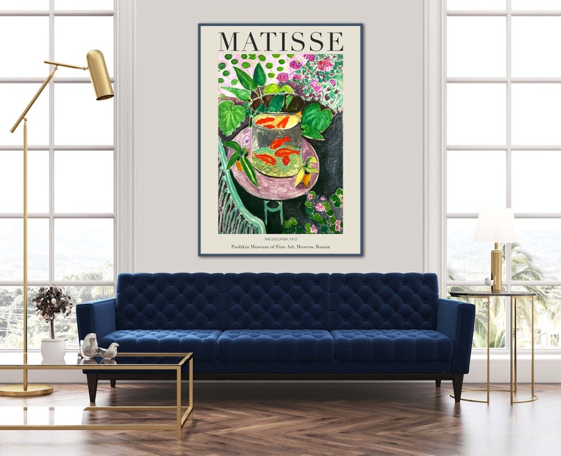 Henri Matisse Exhibition Poster, The Goldfish, Downloadable Art Print, Instant Download image 2