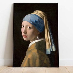 Jan Vermeer, Girl with the Pearl Earring Poster, Art Print, Instant Download. image 1