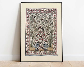 Indian Palampore Textile Poster - Downloadable Poster, Printable Art, Instant Download