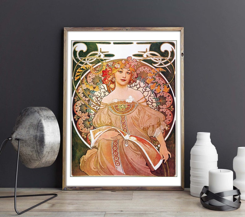 Alfons Mucha 6 Poster Set Printable Vintage Art Nouveau | Etsy