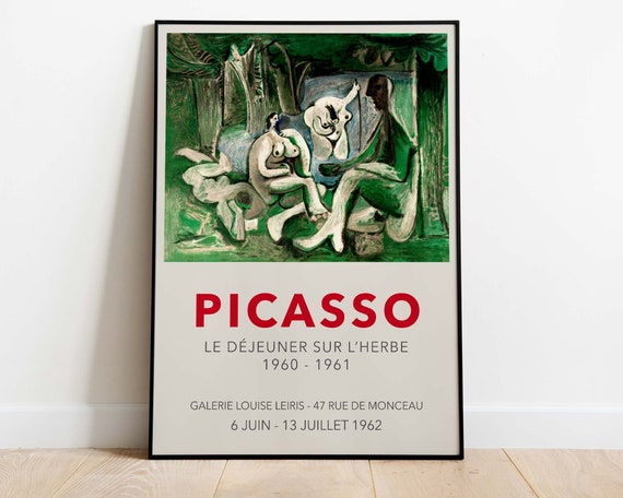 Vintage 1961 Pablo Picasso Studio View Art Print Vintage 1961 Pablo Picasso Studio View Art Print