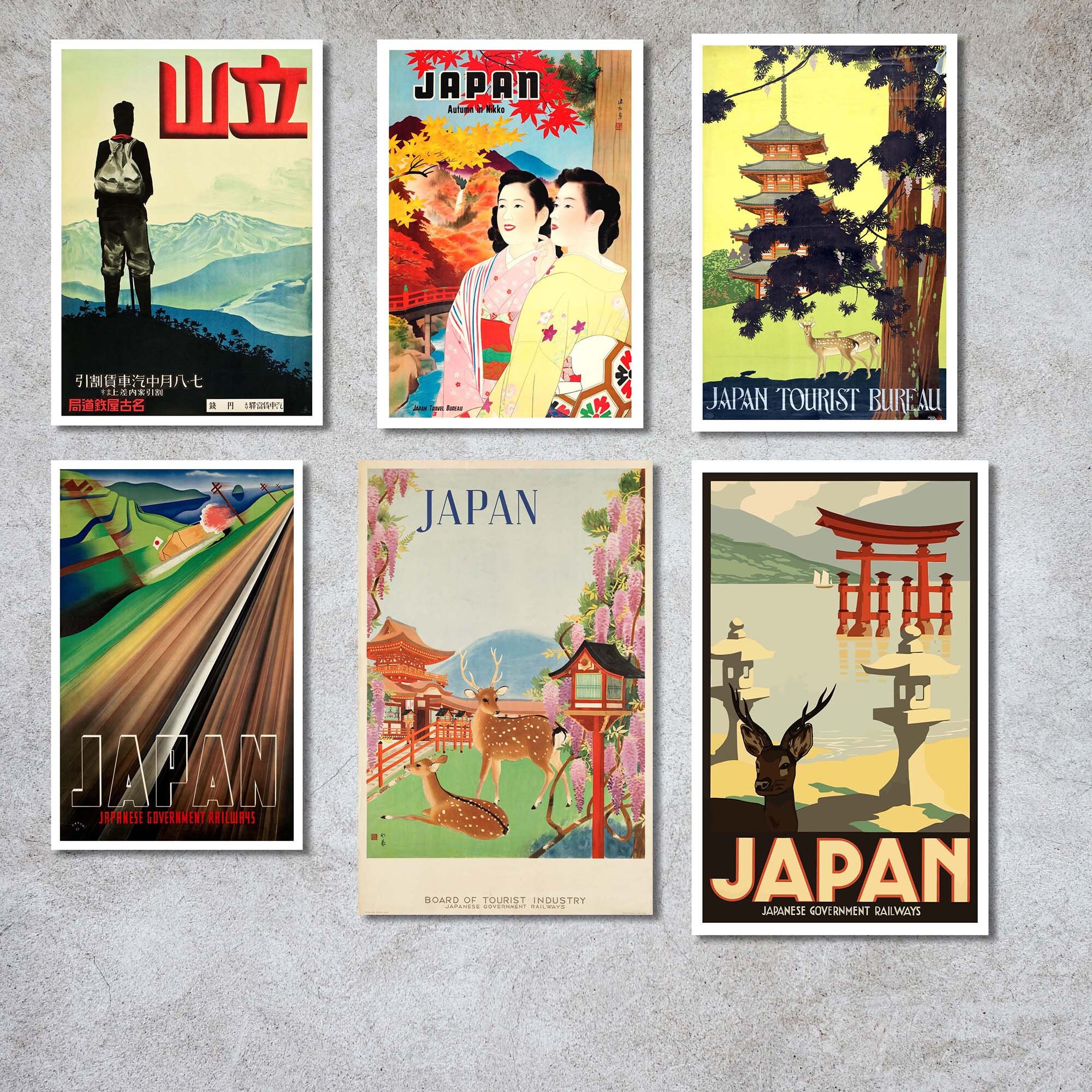Affiche vintage japonaise, impression rétro japonaise, affiche de voyage  japonaise vintage TR372 -  France