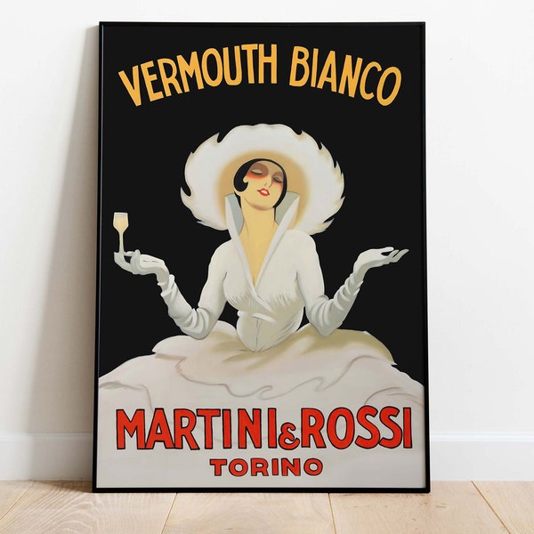 Martini & Rossi Vintage Kitchen Poster, Downloadable Art Print, Beverage Advertising, Instant Download