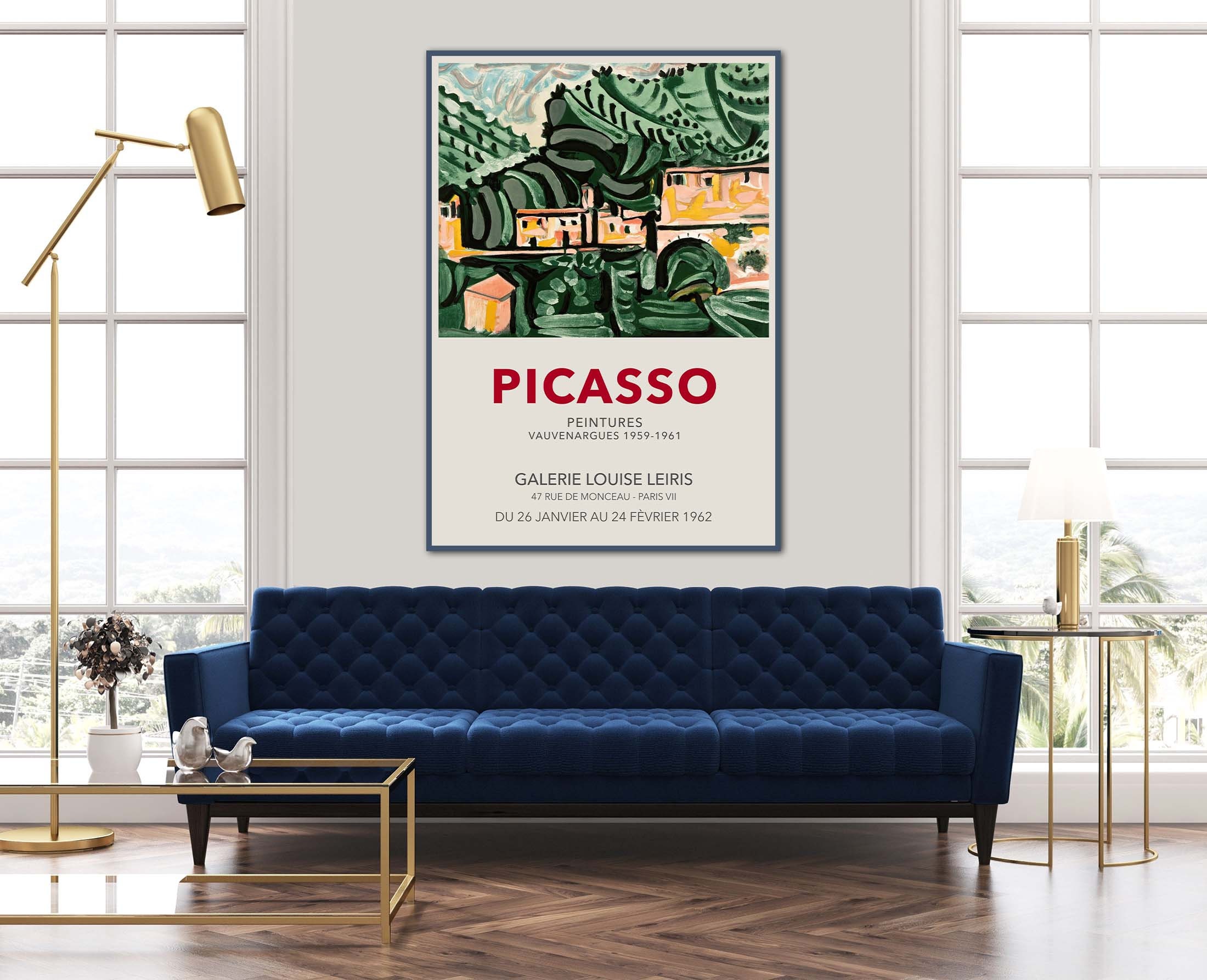 Picasso Exhibition Poster, Vintage Downloadable Art Print, Instant