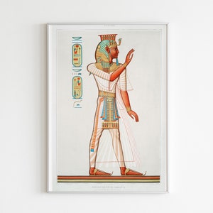 Portrait of Ramses 3, Émile Prisse d&#39;Avennes, Downloadable Poster, Digital Download, 300dpi HI-RES JPEG