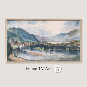 Samsung Frame TV Art, Albrecht Durer - Ansicht von Trient vom Norden, 4k & 8k UHD-2 Digital Wall Art, Instant Download
