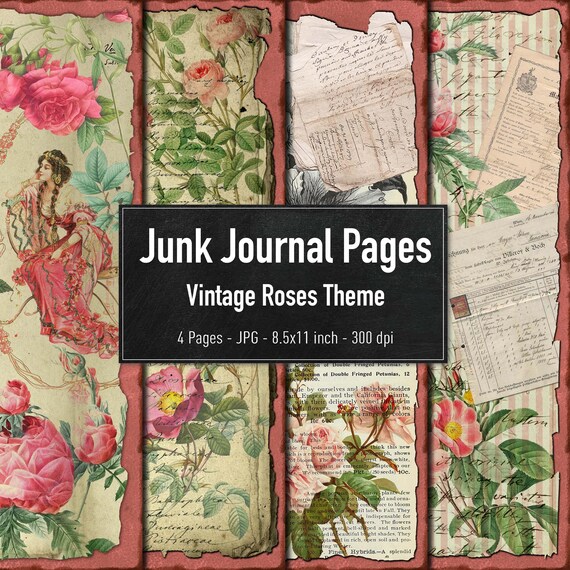 ヴィンテージグラシンシートbook ジャンクジャーナル