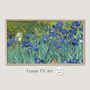 Samsung Frame TV Art, 4k & 8k UHD-2 Digital Wall Art, Vincent van Gogh - Irises, Instant Download