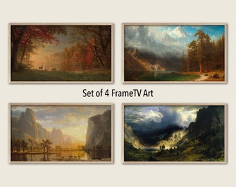 Samsung Frame TV Art, Albert Bierstadt, Set of 4 Files, 4k Digital Wall Art, Instant Download
