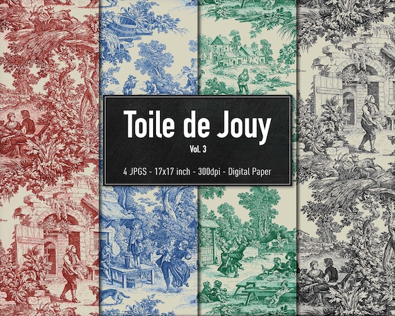 超激安 Jouy, De Toile French Vol.3 Paper, Digital Design, Fabric 書