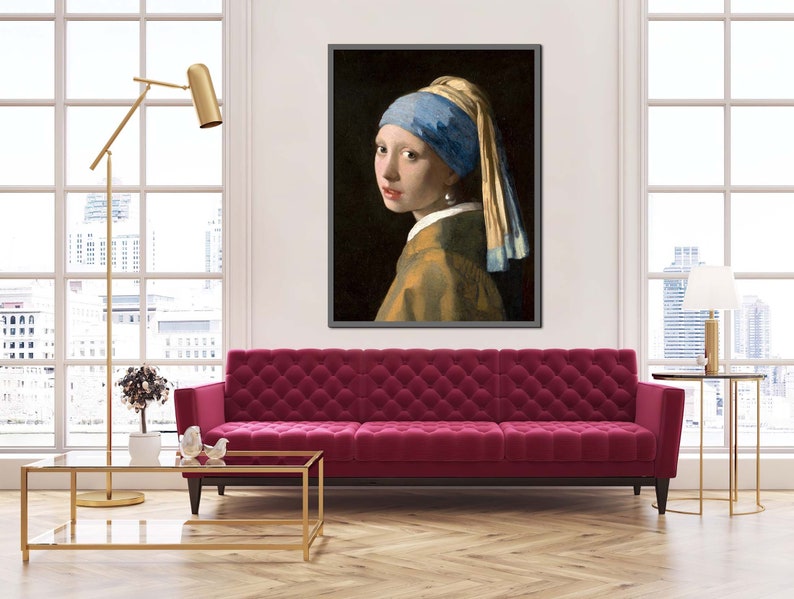 Jan Vermeer, Girl with the Pearl Earring Poster, Art Print, Instant Download. image 4