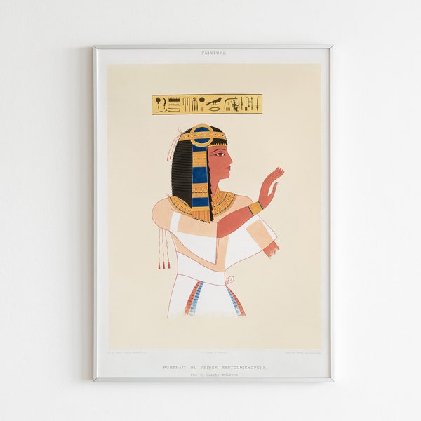 Egypt Poster Prince Mantouhichopchf, Émile Prisse d'Avennes, Downloadable Art, Digital Download, 300dpi HI-RES JPEG