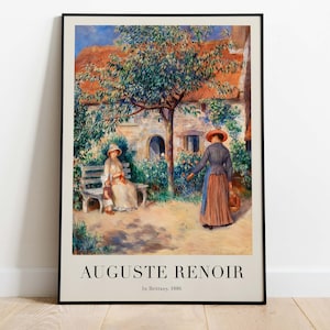 Auguste Renoir - Na Bretanha, pintura a óleo francesa, pôster para impressão, estilo impressionista, download instantâneo