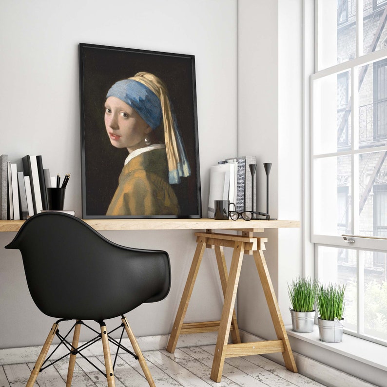 Jan Vermeer, Girl with the Pearl Earring Poster, Art Print, Instant Download. image 2