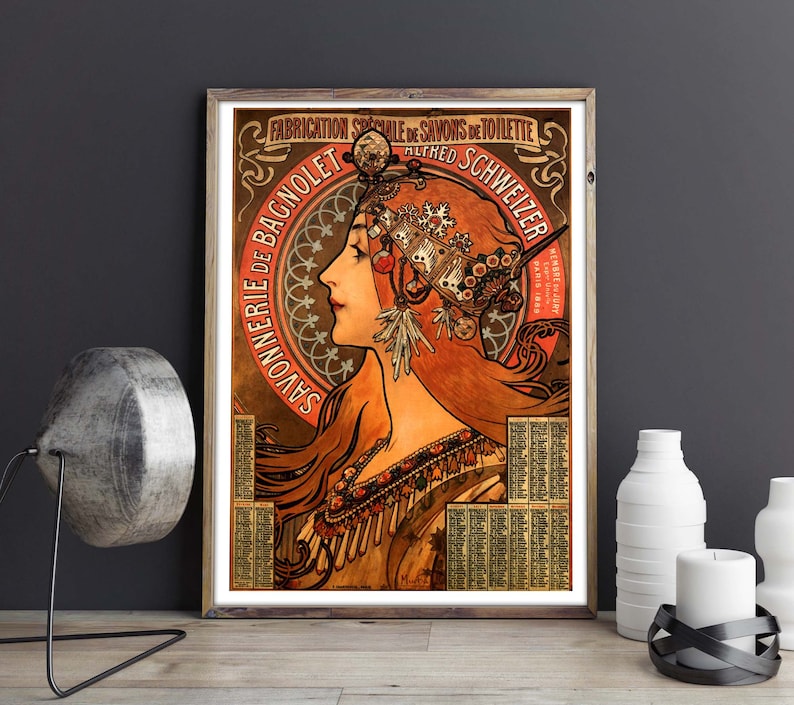 Alfons Mucha 6 Poster Set Printable Vintage Art Nouveau | Etsy
