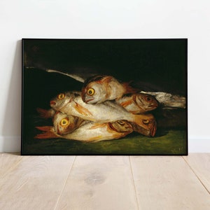 Francisco de Goya - Naturaleza muerta con dorada, cartel imprimible, impresión de arte, descarga instantánea