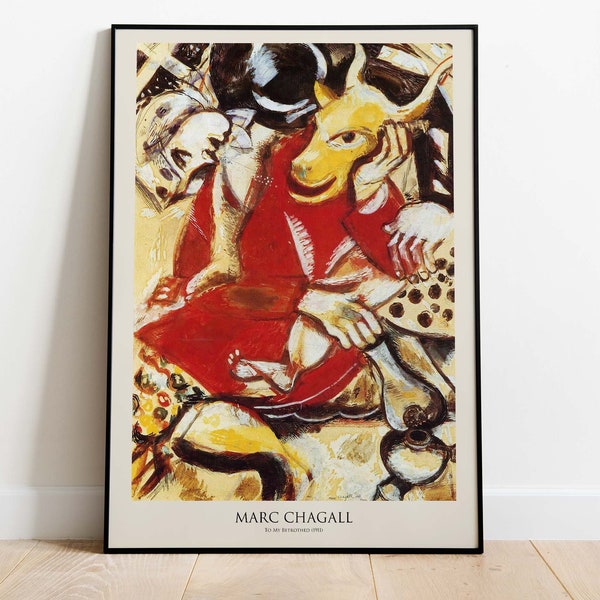 Marc Chagall - To My Betrothed, Chagall Poster, Downloadable Art, Instant Download