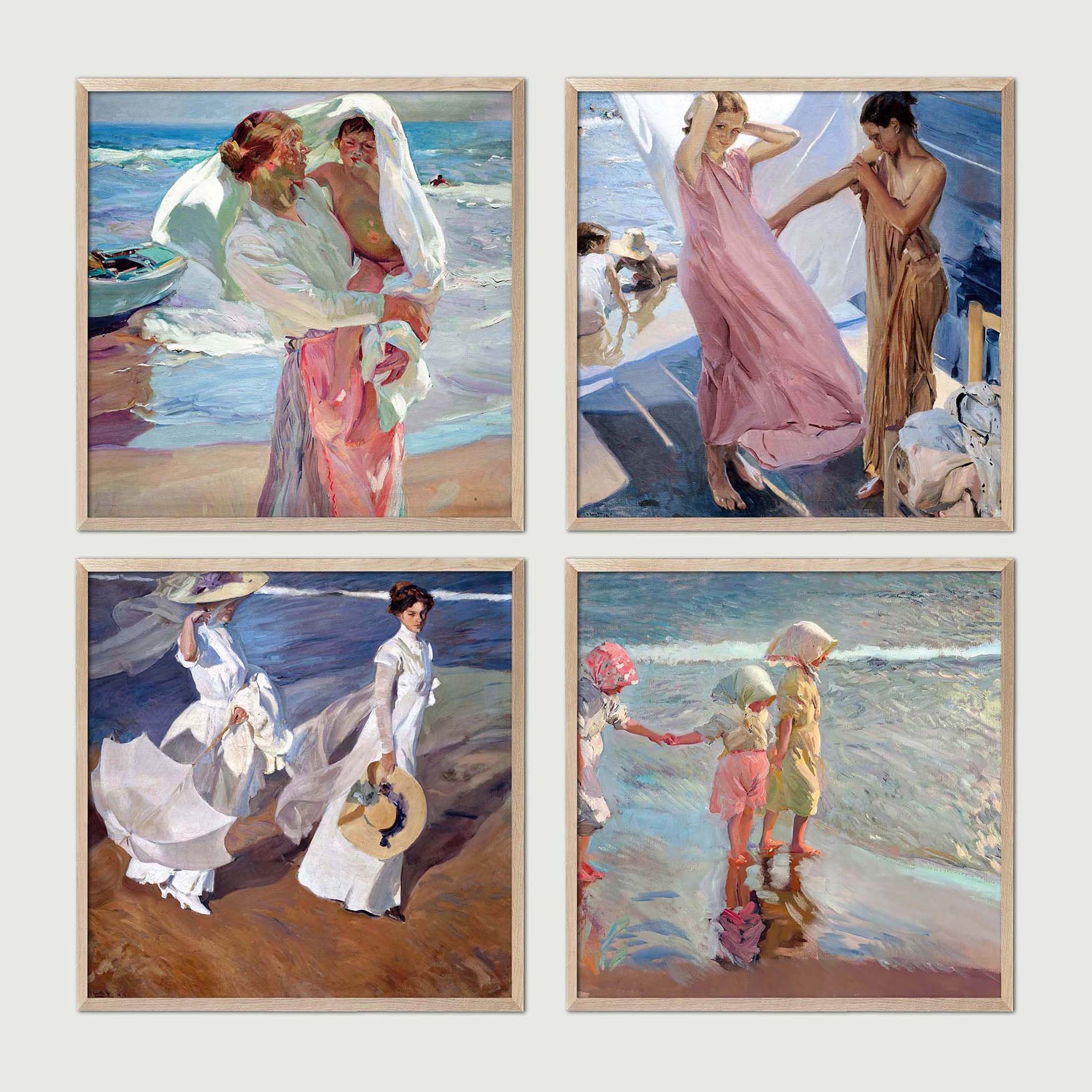 Joaquin Sorolla 4 Poster Set Vol.1, Downloadable Art Print, Printable Posters, Instant Download