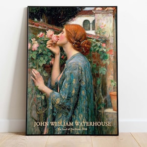 John William Waterhouse - The Soul of The Rose, Printable Poster, Downloadable Art Print, Instant Download