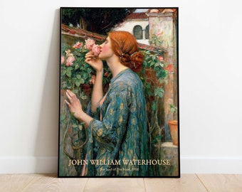John William Waterhouse - The Soul of The Rose, Printable Poster, Downloadable Art Print, Instant Download