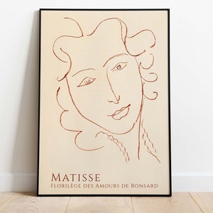 Henri Matisse - Florilege des Amours de Ronsard, Sketch Drawing, Downloadable Art Print, Printable Poster, Instant Download