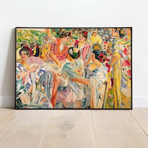 Francisco Iturrino - Manolas, Spanish Poster, Downloadable Art Print, Instant Download