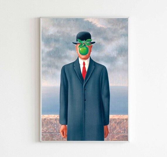 Renee Magritte Poster De zoon des mensen 1964 Afdrukbare Etsy Nederland