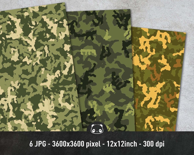 Camouflage Pattern, Vol.2, Army Camo Design, Digital Paper, Instant ...
