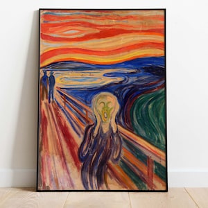 Edvard Munch - El grito, cartel de arte imprimible, decoración del hogar, descarga instantánea