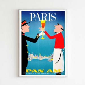 Paris Poster, Vintage French Travel Poster, Downloadable Hi-Res Art Print, Instant Download