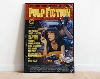 Pulp Fiction, Mia Wallace Mashup Poster, Downloadable Art, Instant Download