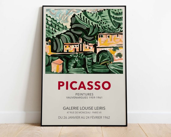 Picasso Exhibition Poster, Vintage Downloadable Art Print, Instant