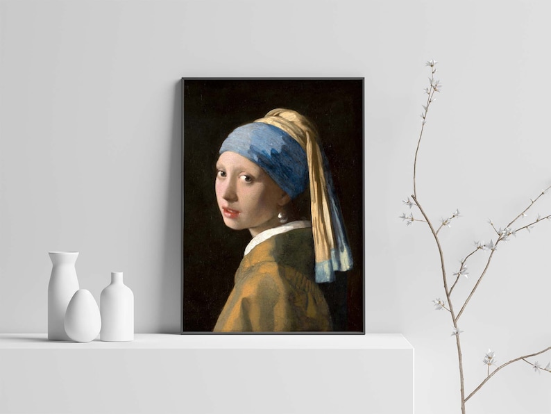 Jan Vermeer, Girl with the Pearl Earring Poster, Art Print, Instant Download. image 5