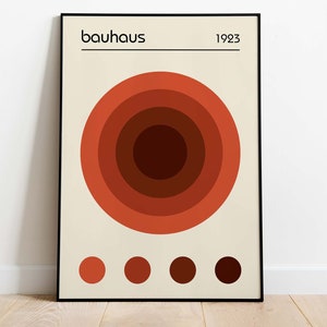 Bauhaus Poster, minimalistische geometrische Kunst, herunterladbare Kunst, Sofortiger Download