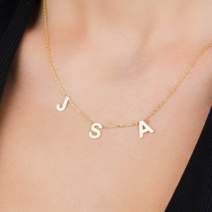 Personalized Name Necklace, Initial Necklace, 14K Gold Necklace, Personalized Letter Necklace, Custom Gold Name Necklace, Personalized Gift