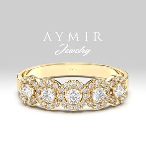 Anniversary Diamond Ring, Certified Diamond Ring, Dainty Engagement Ring, 14K Gold Ring, Handmade Jewelry, Anniversary Gifts, Gift for Her
